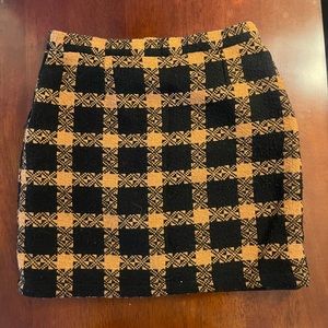 Jack Orange and Black Mini Skirt - Size 4